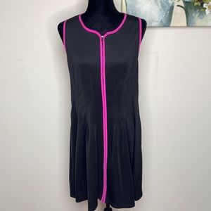 Betsey Johnson Black Dress with Hot Pink Trim